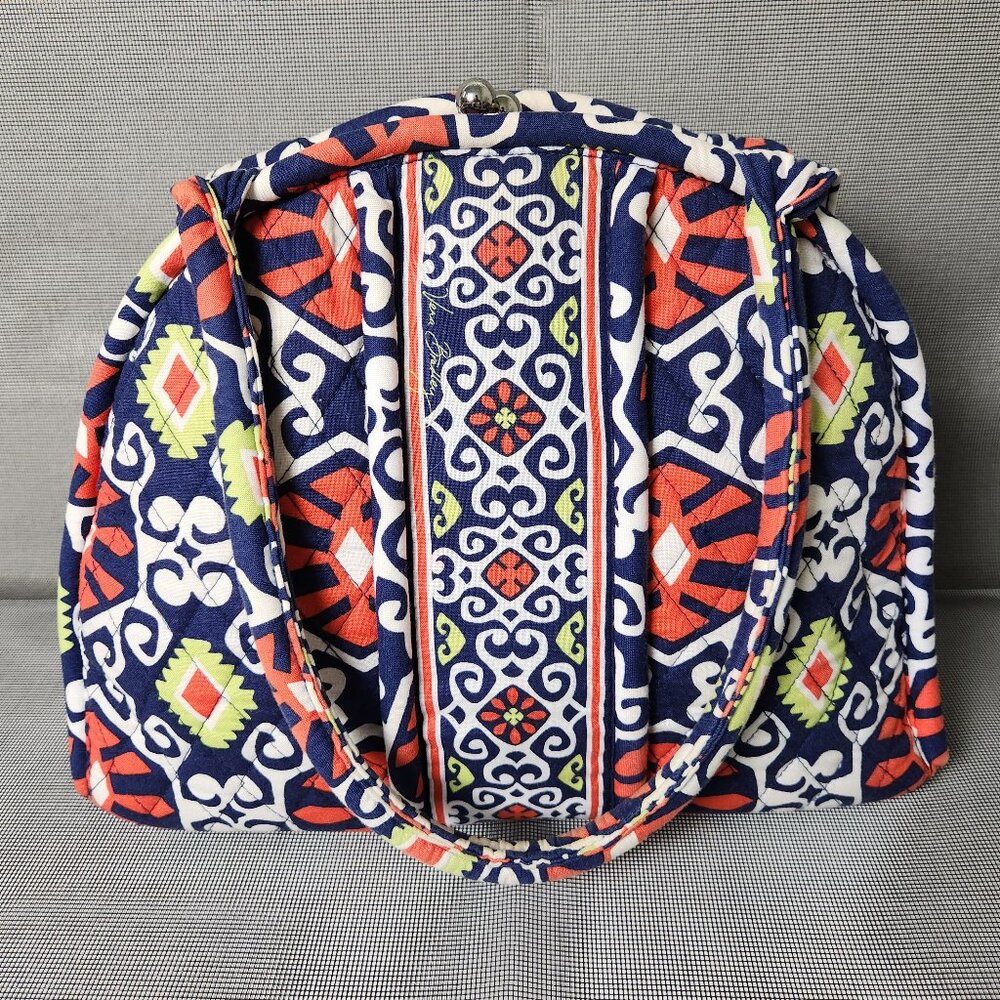 Vera Bradley quilted kiss-lock bag Navy Blue, Red/Coral, White, and Green